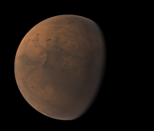 View of the mars from space